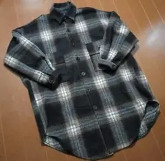 Underdog ブラック グレー チェック ネルシャツ