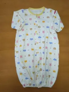 ミキハウス70クマとキリンツーウェイオールロンパース