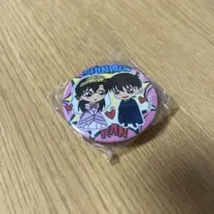 名探偵コナン　新一・蘭 丸型缶バッジ