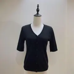 新品未使用 ブラック キャミソール 半袖カーディガン 2点セット アンサンブル