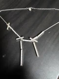 スワロフスキークリスタルネックレス シルバー