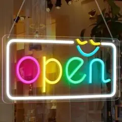 New 光る看板【最安値ネオン祭り】中】オープンOPEN:LEDネオン