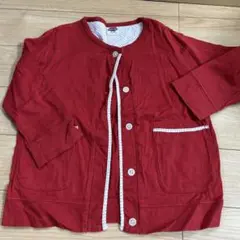 SHIPS KIDS レッド カーディガン
