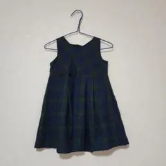 ベビー用　ElfinDoll チェック柄 ワンピース 90cm