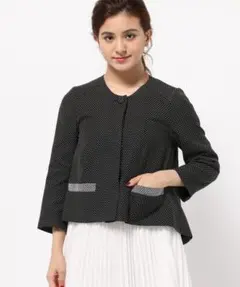 パスカル ミレPASCAL MILLETノーカラーＡラインジャケット春夏Ｍサイズ