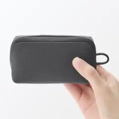 無印良品　リンクルナイロン　大きく開くポーチ