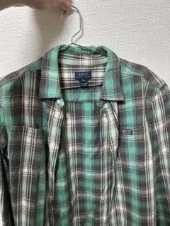POLO RALPH LAUREN チェックシャツ グリーン Lのサムネイル