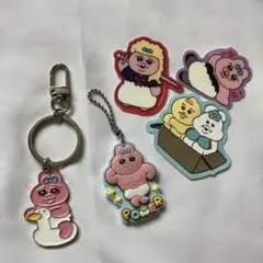 おぱんちゅうさぎ キーホルダー ステッカー セット