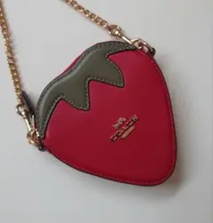 coachミニリュックバックパックいちご柄 コインケースキーチャームキーホルダー COACH コーチ キーホルダー ☆COACH☆ ミニ コート バックパック