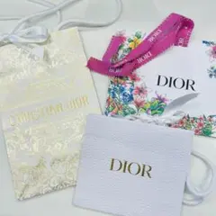 B-62 ディオール ショッパー3枚セット 紙袋 限定デザイン 限定リボン付