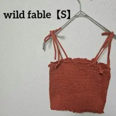 wild fable【S】 オレンジ フリル トップス