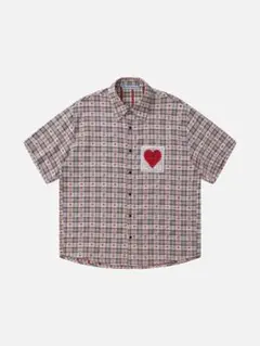 新品未使用エルフリックエデン 半袖シャツ チェック柄シャツ