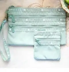 【24日まで出品】ひとりっぷコラボ　水色 防水トラベルポーチ ひとりっぷ® × LeSportsac｜LeSportsac｜レスポートサック公式