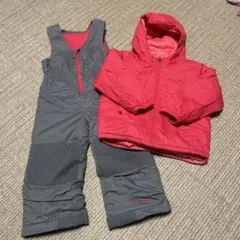 Columbia リバーシブル　スキーウェア 上下セット 3T ピンク/グレー