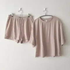 H&M リブ ルームウェアセット ピンクベージュのサムネイル