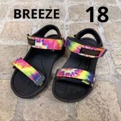 BREEZE サンダル 18㎝ タイダイ レインボーのサムネイル