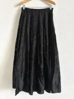 Mila Owen　ミラオーウェン　★オパール地プリーツスカート　黒　S