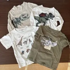 恐竜デザインTシャツ4枚セット（100cm/110cm）