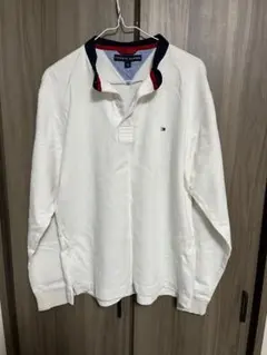TOMMY HILFIGER 長袖ポロシャツ M ホワイト