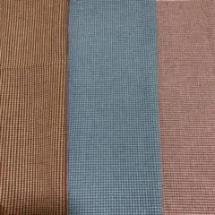 チェック柄布地はぎれ3色セット