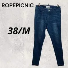 ROPEPICNIC スキニーデニム M ブルー 切りっぱなし ストレッチ 美脚のサムネイル