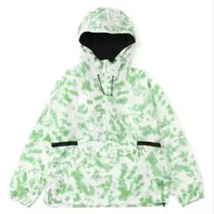Antimidリバーシブルシェルジャケット Lグリーンチェック×ホワイト 