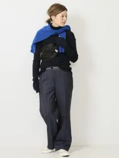 美品 Deuxieme Classe 別注 ウエストロゴパンツ ストライプ 36