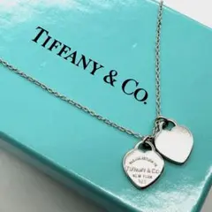美品★TIFFANY＆Co★ティファニー リターントゥダブルハートネックレス