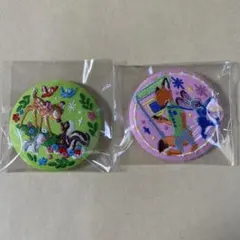 ディズニー　刺繍缶バッジ　2　ズートピア　バンビ