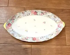 ノリタケ　ボーンチャイナ　楕円アンティーク皿　金彩　Noritake 廃盤品