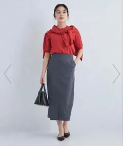 グリーンレーベルリラクシング　キチントボトムス Iライン スリム タイトスカートのサムネイル