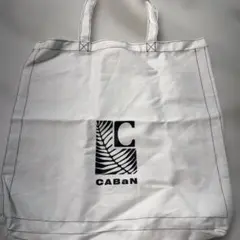 CABAN ロゴ入り ホワイト トートバッグのサムネイル
