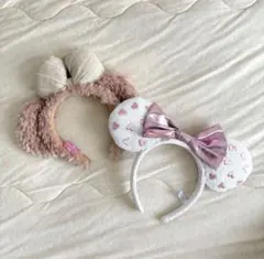 【2点セット】シェリーメイ ミニー カチューシャ ピンク ディズニー リボン