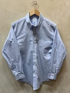 brooksbrothers 90s BDシャツ　無地青ブルー　15ハーフ