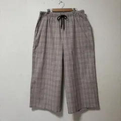 PUNYUS チェック柄 パンツ (4) プニュズ 大きいサイズ ゆったり