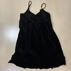 ブラックベルベットキャミ　チュニック丈