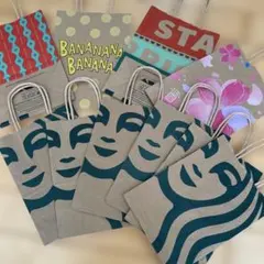 スターバックス ショップ袋 10枚　クリスマス　サクラ　バナナ　紙袋ショッパー