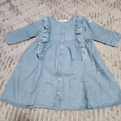 SLAP SLIP デニムワンピース 130　七分袖