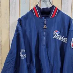 943☆スターター☆ナイロンジャケット☆ハーフジップ☆刺繍ロゴ☆Lサイズ