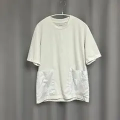 フロントポケット付き Tシャツ ホワイト
