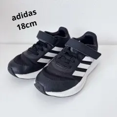 adidas ブラック スニーカー ベルクロ 18cm