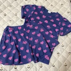 ANAP ハート柄 Tシャツ　夏服　ショートパンツ　セットアップ 130cmのサムネイル