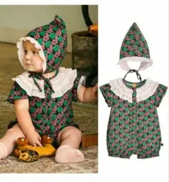 新品未使用 moimoln ロンパース&ボンネット 帽子