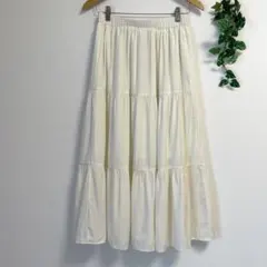 Dazy＊白 ティアードスカート ホワイト ロングスカート ナチュラル ロリータ