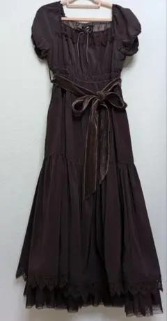 水玉 ロングワンピース