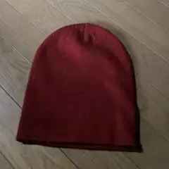 赤 アクリル ニット帽 フリーサイズ