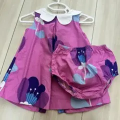 【美品】Jacadi　オムツカバー付き　ワンピース　6M