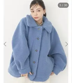 【新品】アースミュージック&エコロジー　2wayボアブルゾン　ブルー