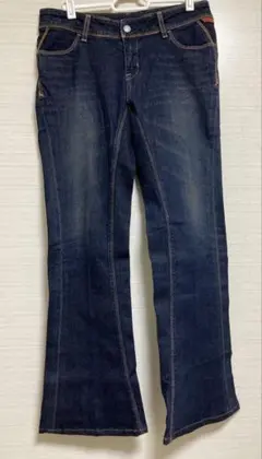 ダークブルーブーツカットデニム 32-34