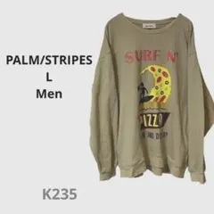 PALM/STRIPES L Men SURF N' PIZZA トレーナー